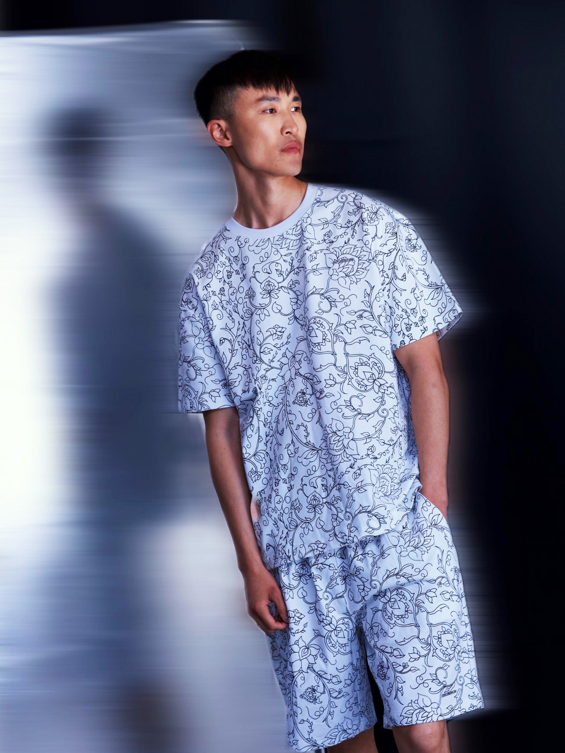 Hafez White Cotton Shorts