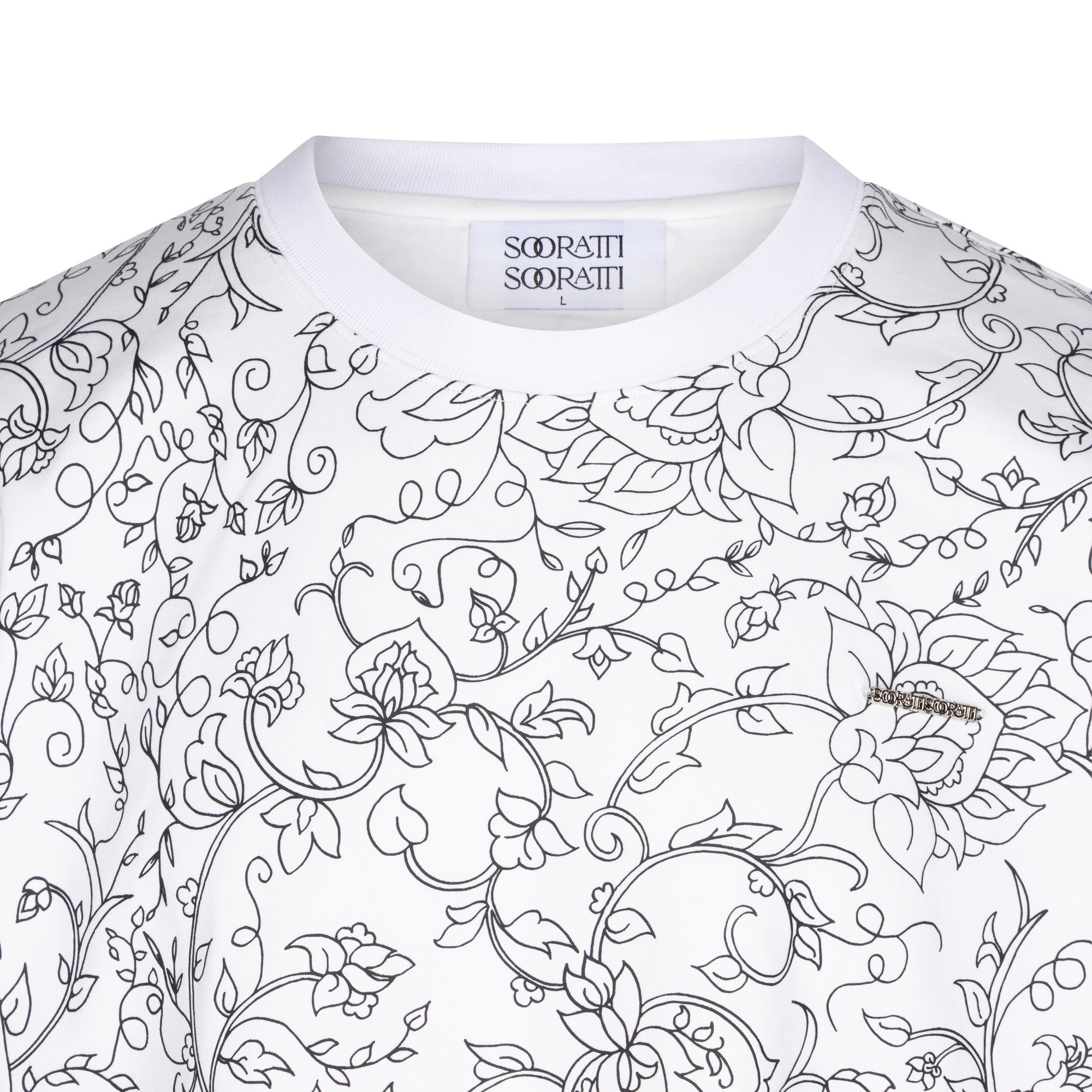 Hafez White Cotton T-Shirt