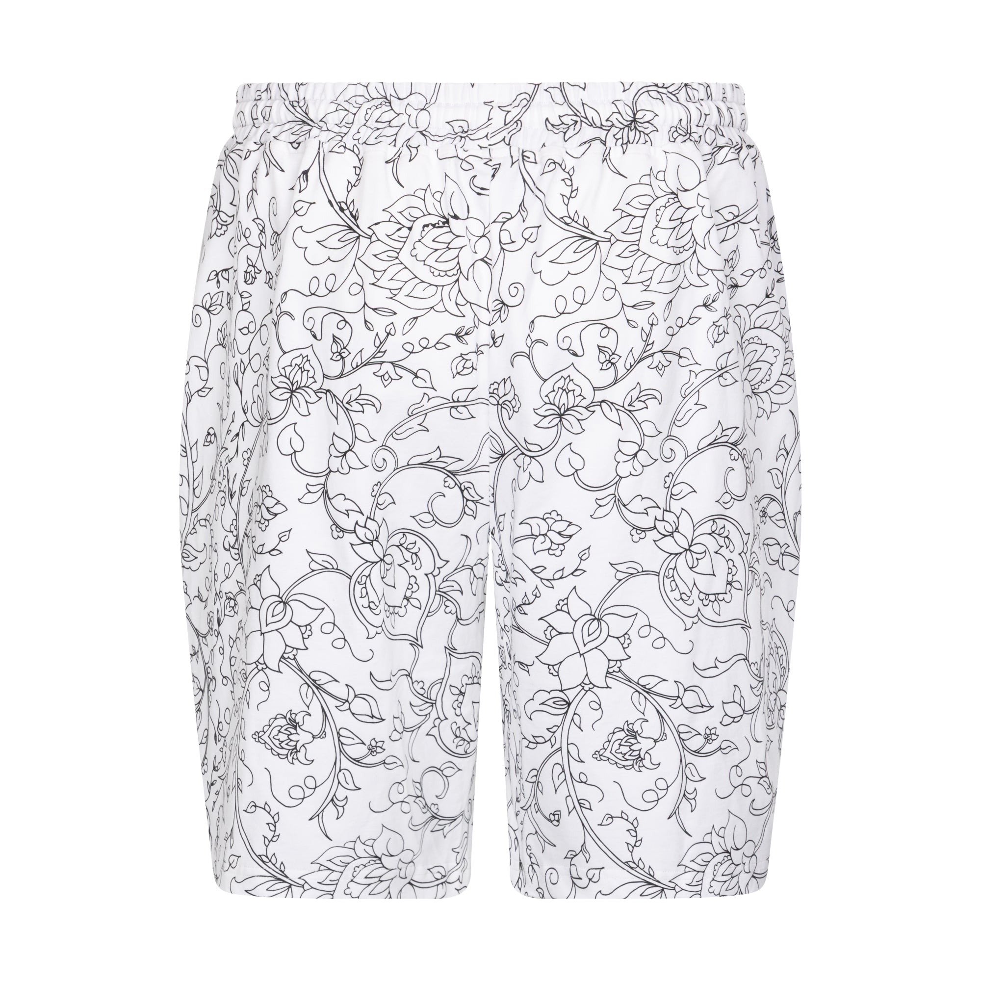 Hafez White Cotton Shorts