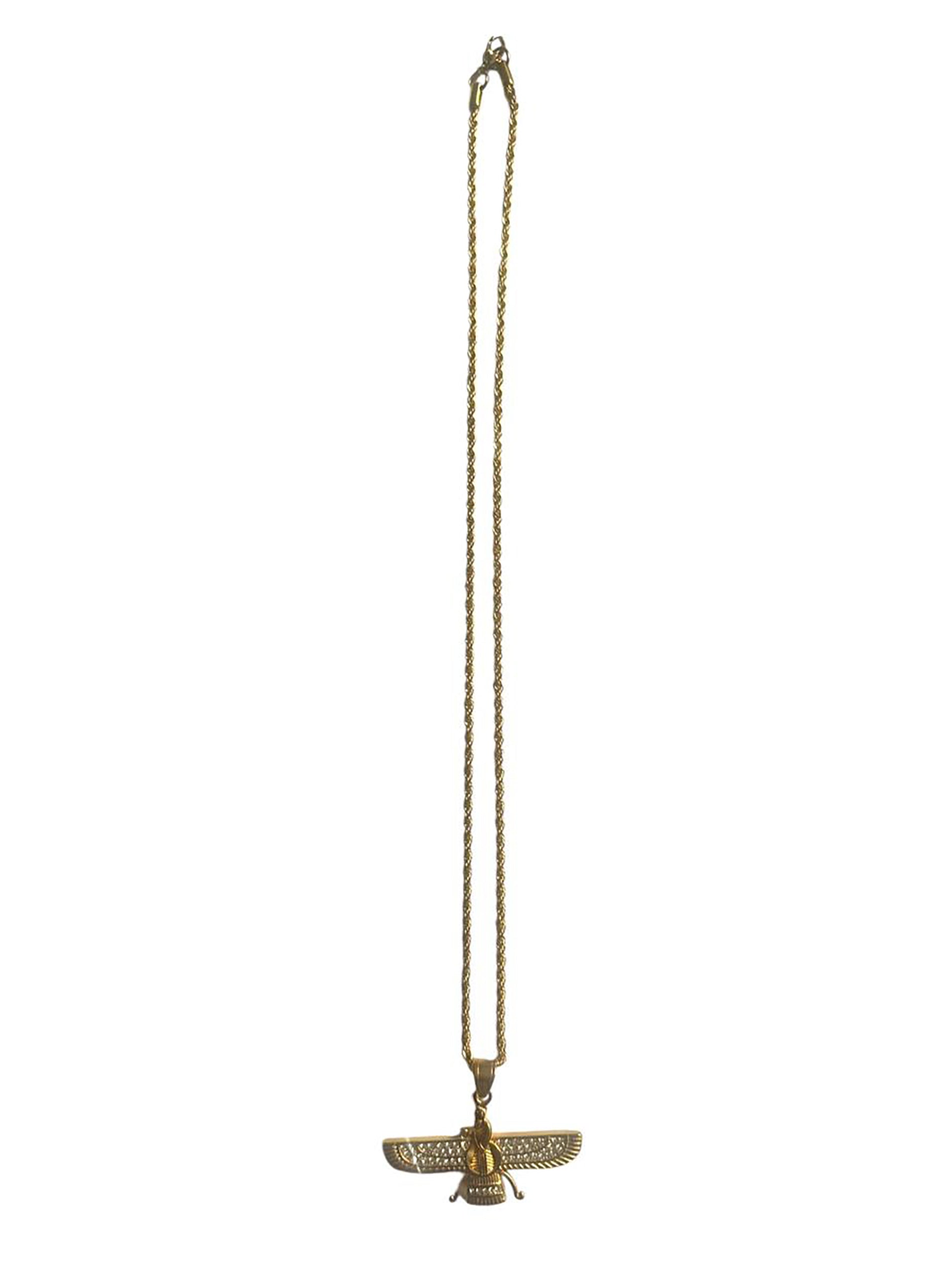 The Faravahar Necklace - Gold with Rhinestones
