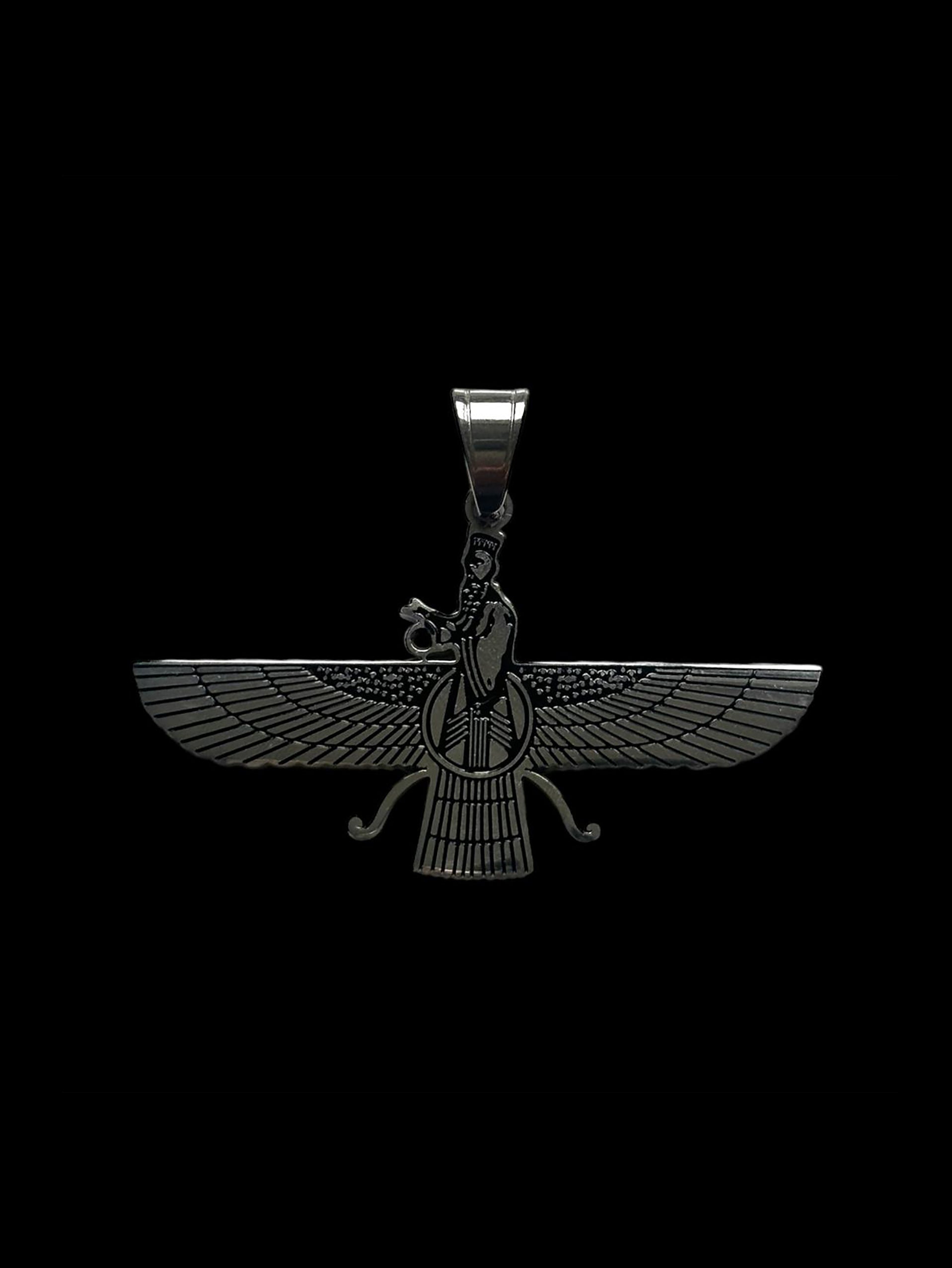 The Faravahar Necklace - Silver Plated