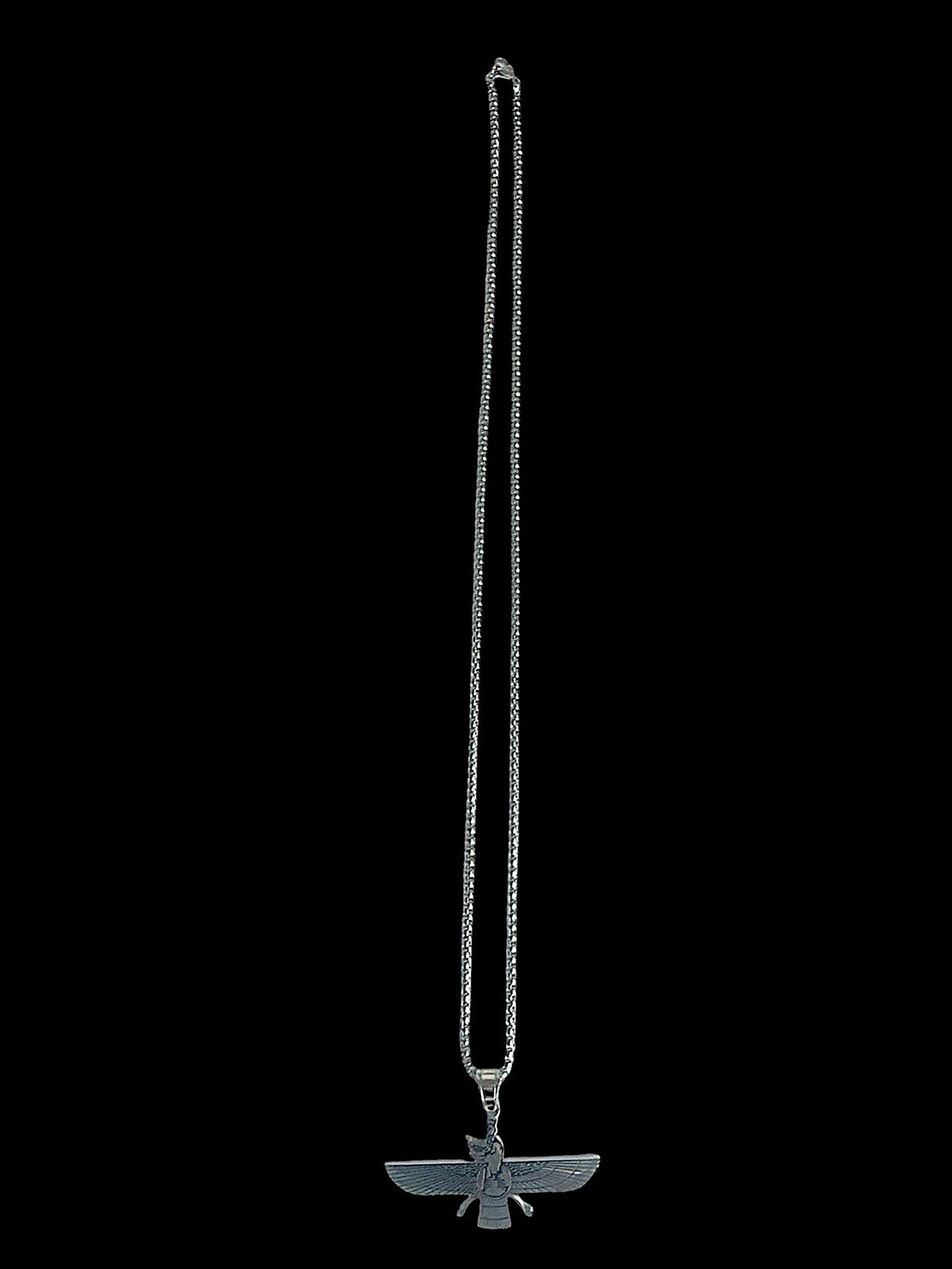 The Faravahar Necklace - Silver Plated
