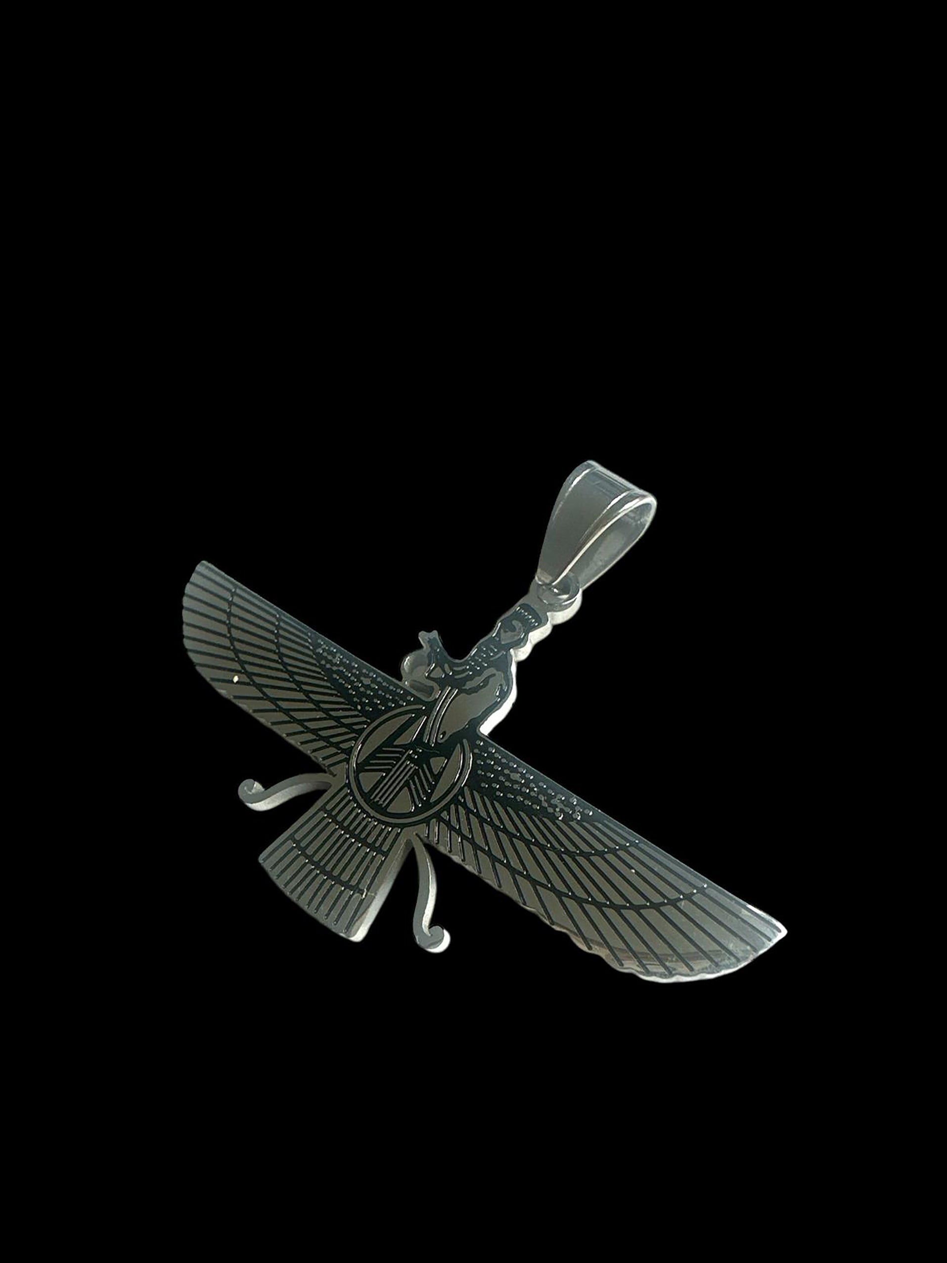 The Faravahar Necklace - Silver Plated
