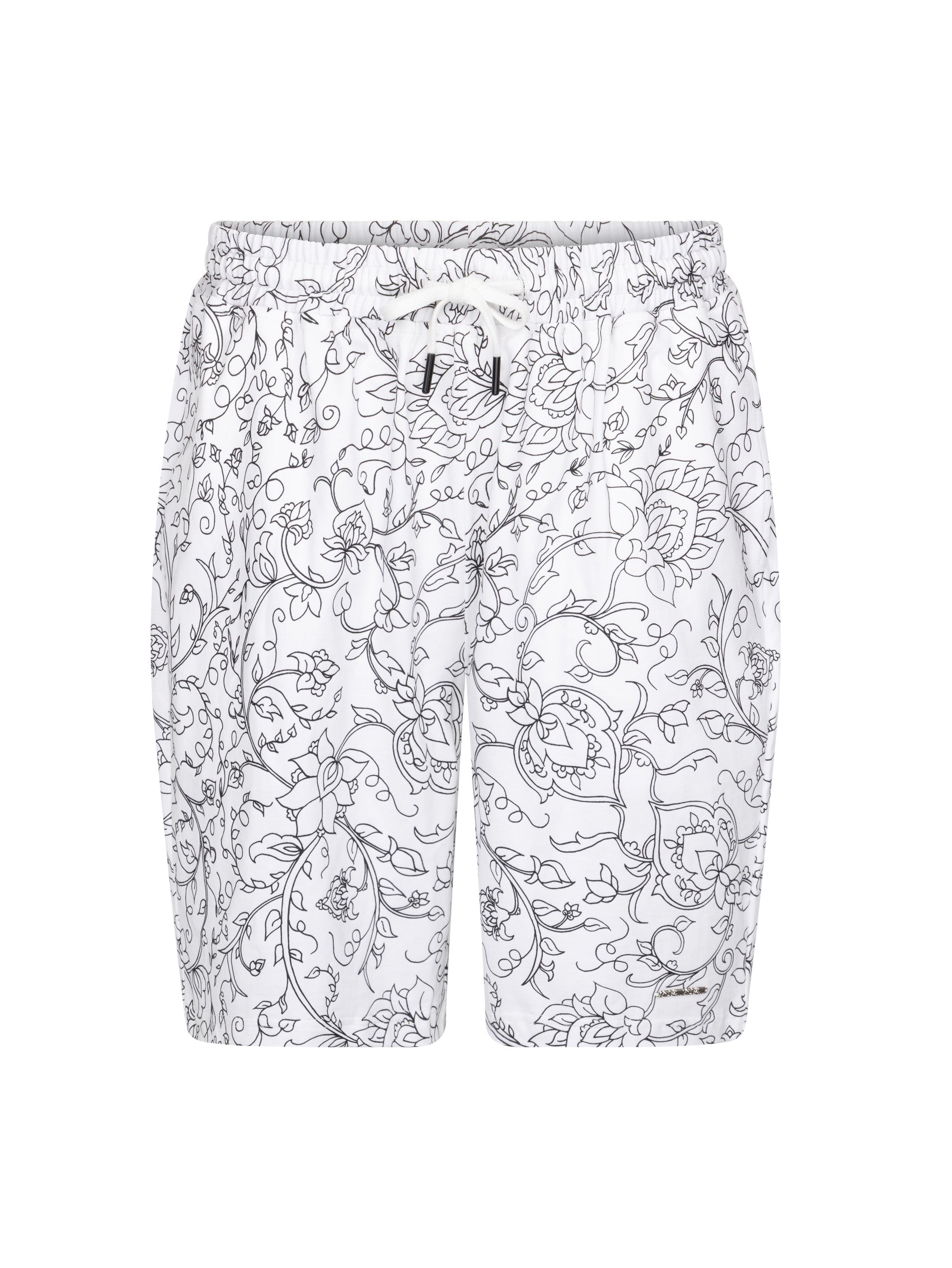 Hafez White Cotton Shorts